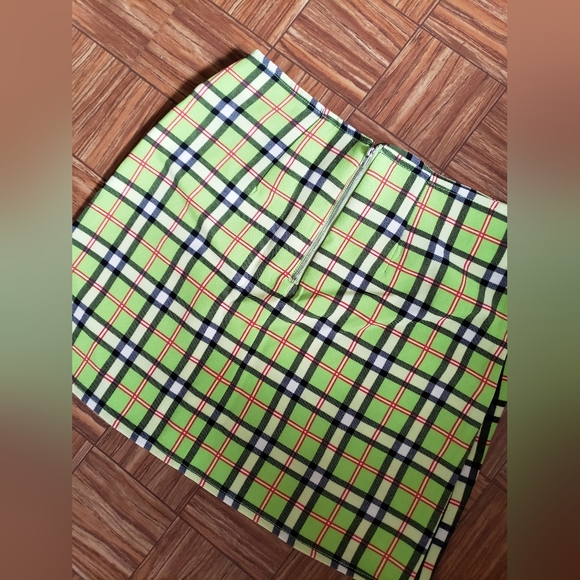 Sans Souci lime green plaid mini - Picture 6 of 8